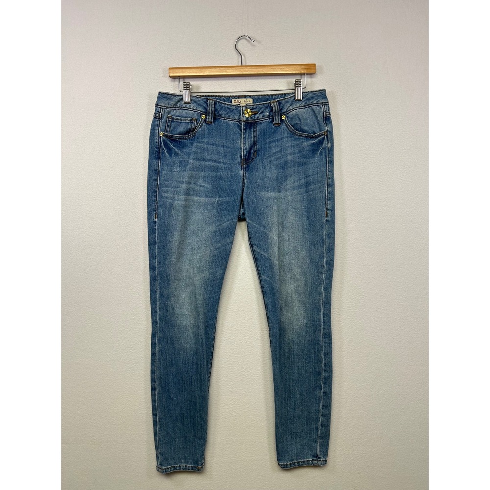 Classic Casual Cabi Womens 10‎ Blue Skinny Mid Rise Jeans 319